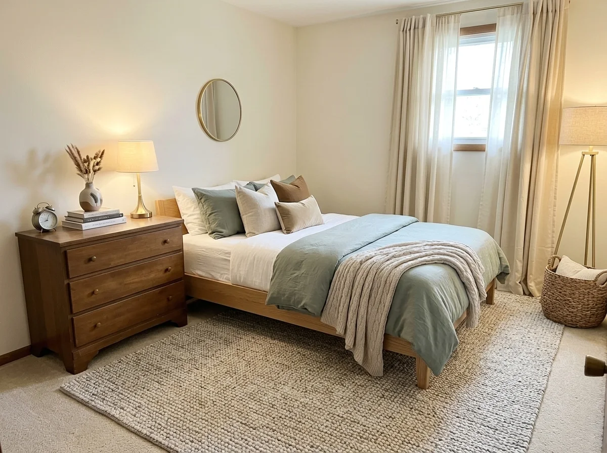 A serene modern bedroom