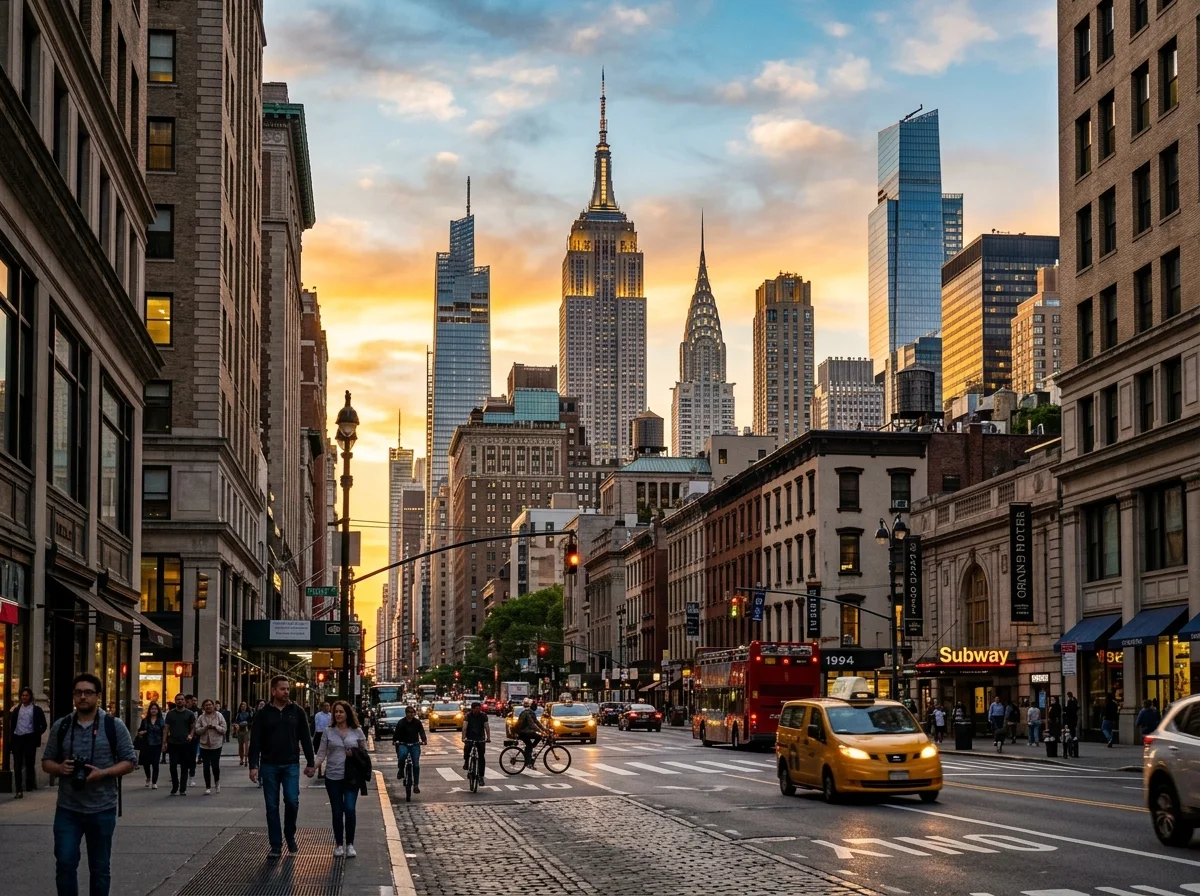A crisp city street photo