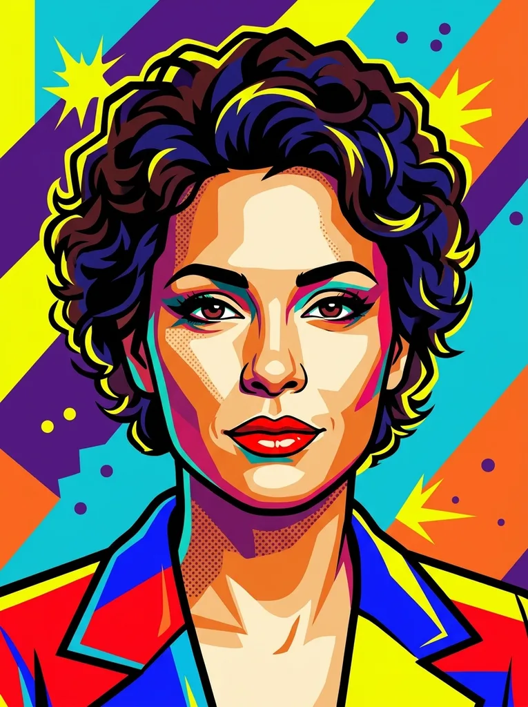 Pop-art AI avatar example
