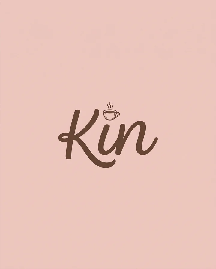 Cozy script café logo example