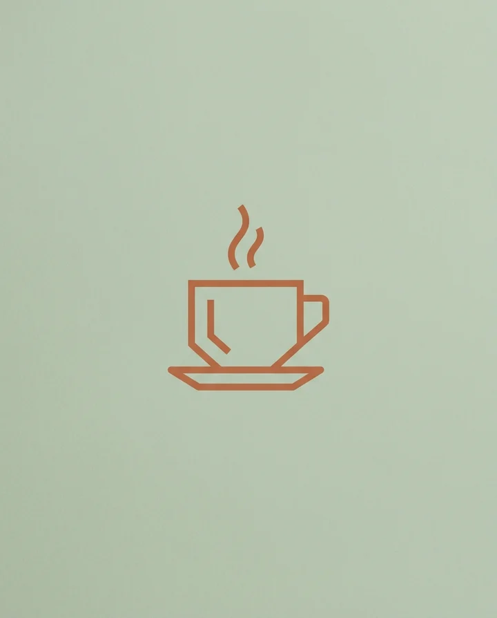 Minimal cup café logo example
