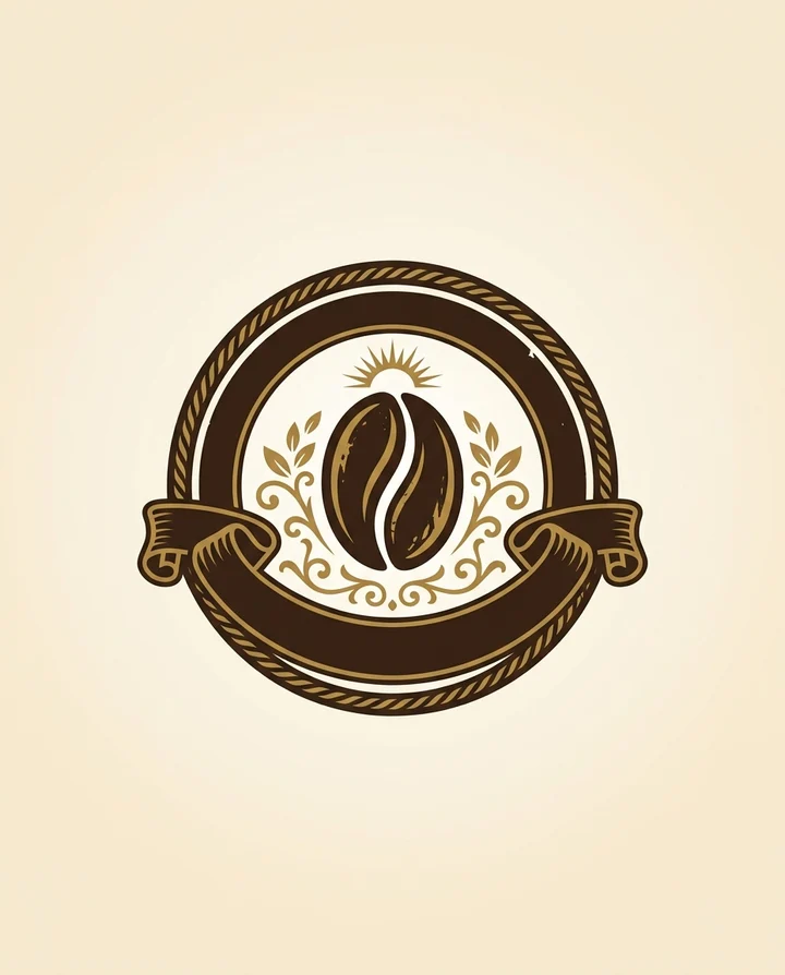 Vintage roastery café logo example