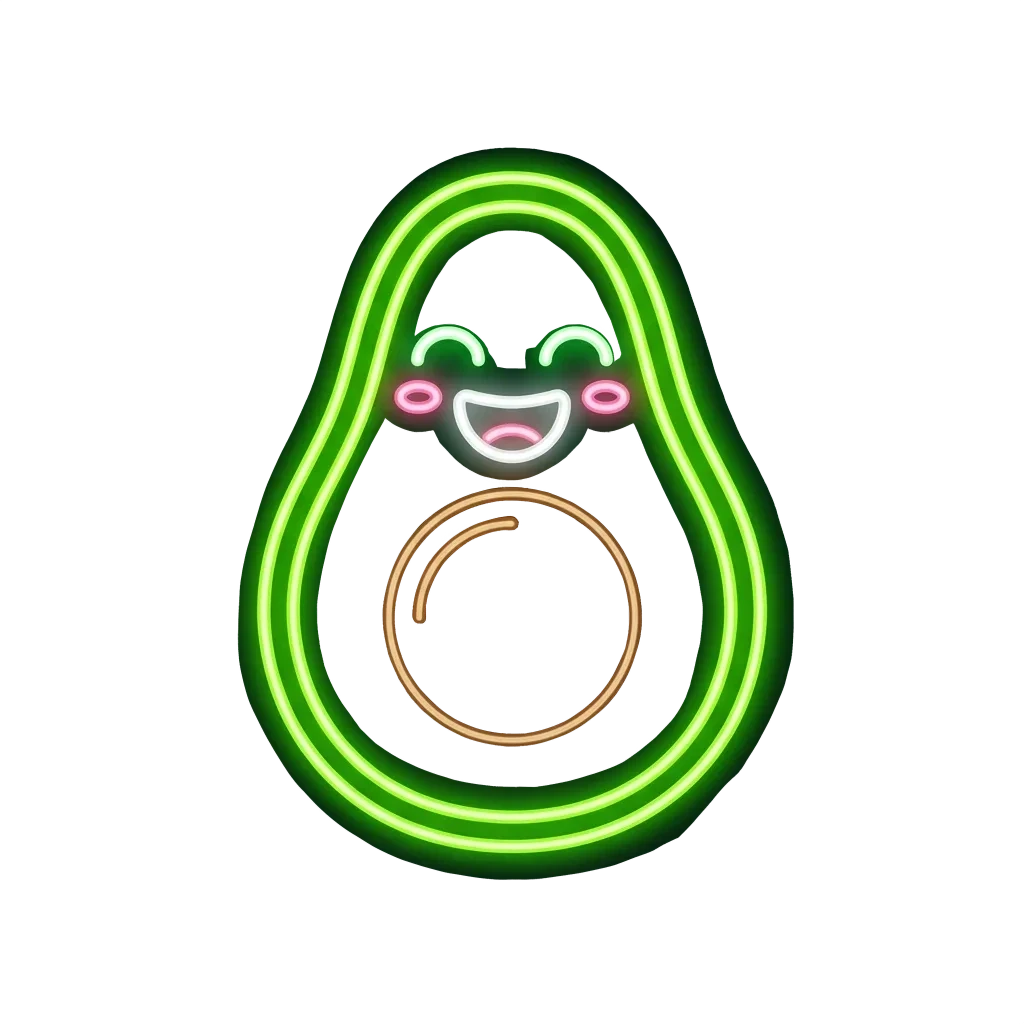 Neon emoji example