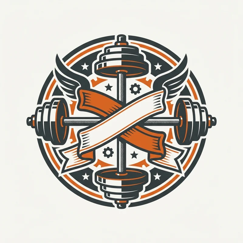 Barbell emblem