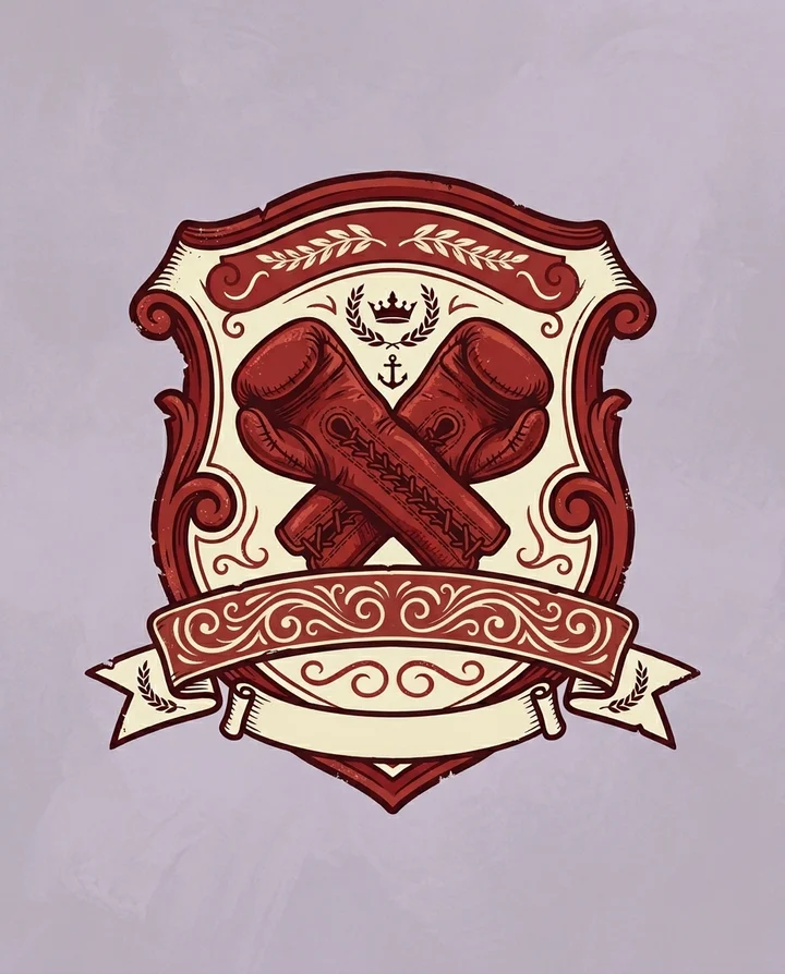 Boxing crest gym logo example