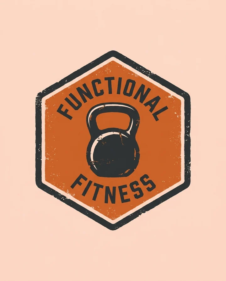 Functional badge gym logo example