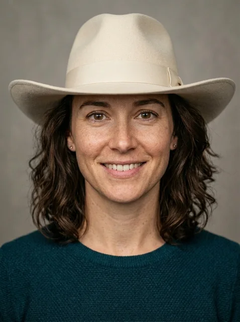 Wide-brim try-on result