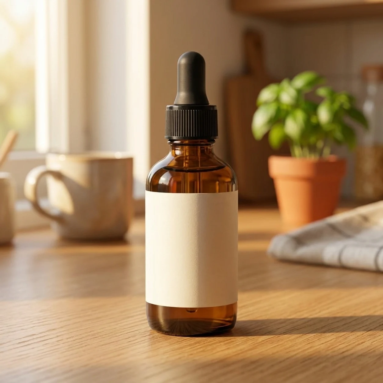 Same product moved to a sunlit kitchen counter
