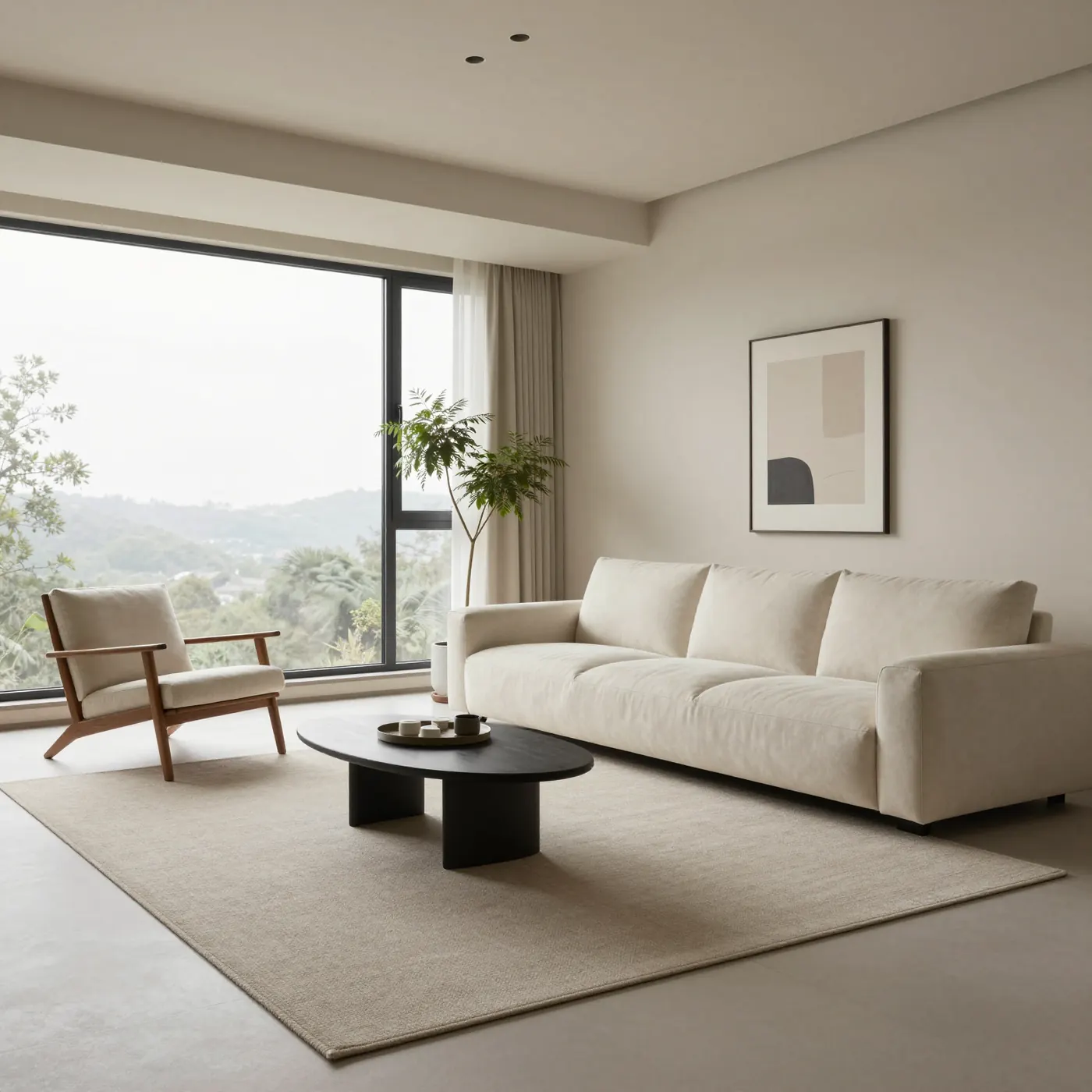 Interior shot under flat overcast light