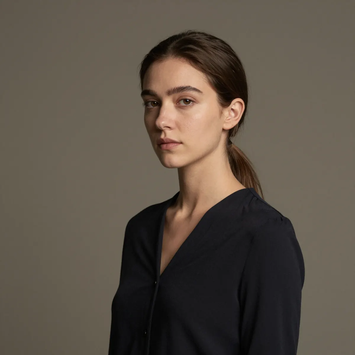 Studio portrait of a woman