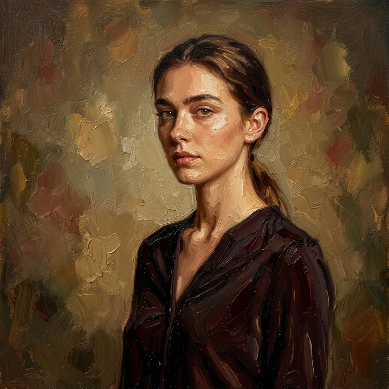Oil painting portrait look