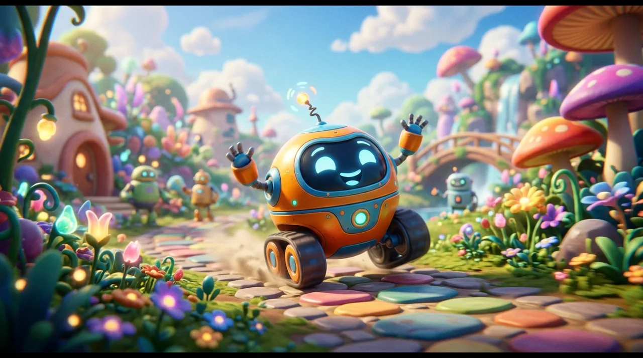 AI cartoon video generator key art frame